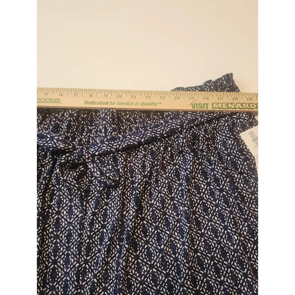 LulaRoe Ella Paperbag Shorts, 3XL, Navy NWT